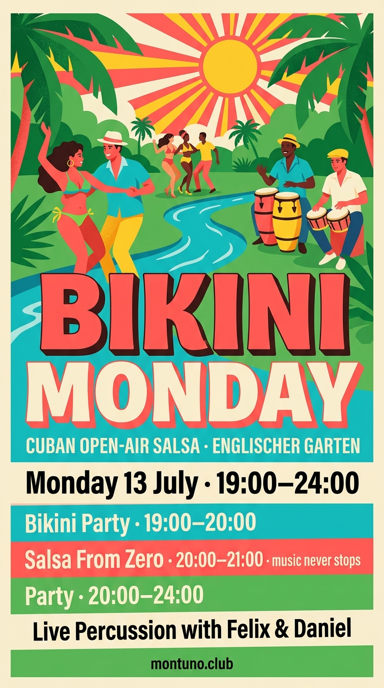 Bikini Monday — Cuban Open-Air Salsa in the Englischer Garten, Munich